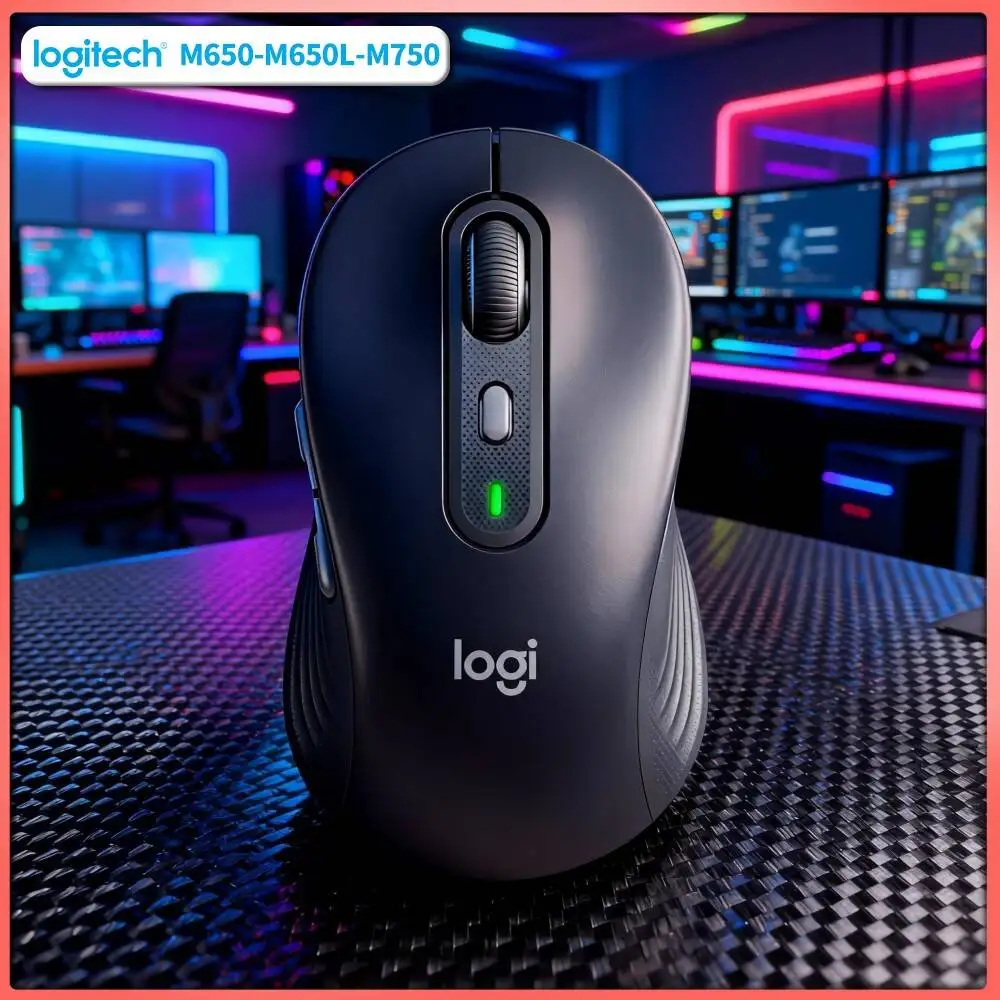 Silent M750 Signature Mouse - 90% Noise Reduction, Soft Thumb Rest Pad, 20-Month Battery, Study Desk Pick Tool