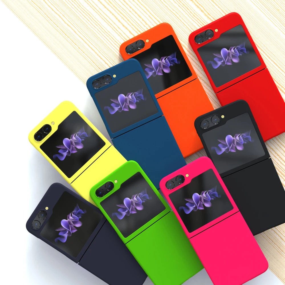 New Color For Samsung Galaxy Z Flip6 Flip5 Flip4 Flip3 Liquid Silicone Case Cover Funda Coque Shockproof Soft TPU Phone Bumper