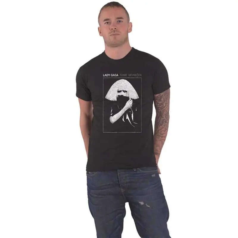 Lady Gaga camiseta Fame Monster nuevo oficial para hombre negro