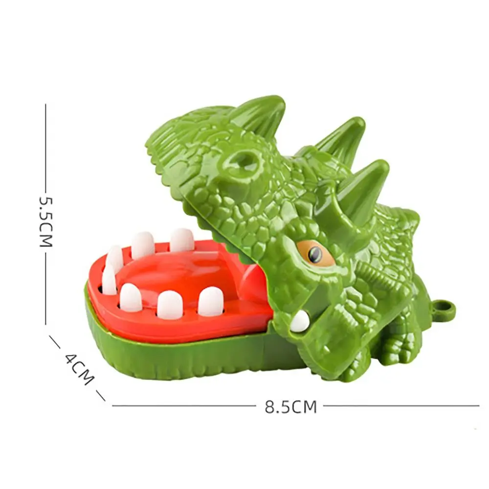 Funny Random Color Mini Dinosaur Bite Finger Toy Stress Reliever Plastic Dinosaur Decompression Toy Tooth Extraction Game Gift