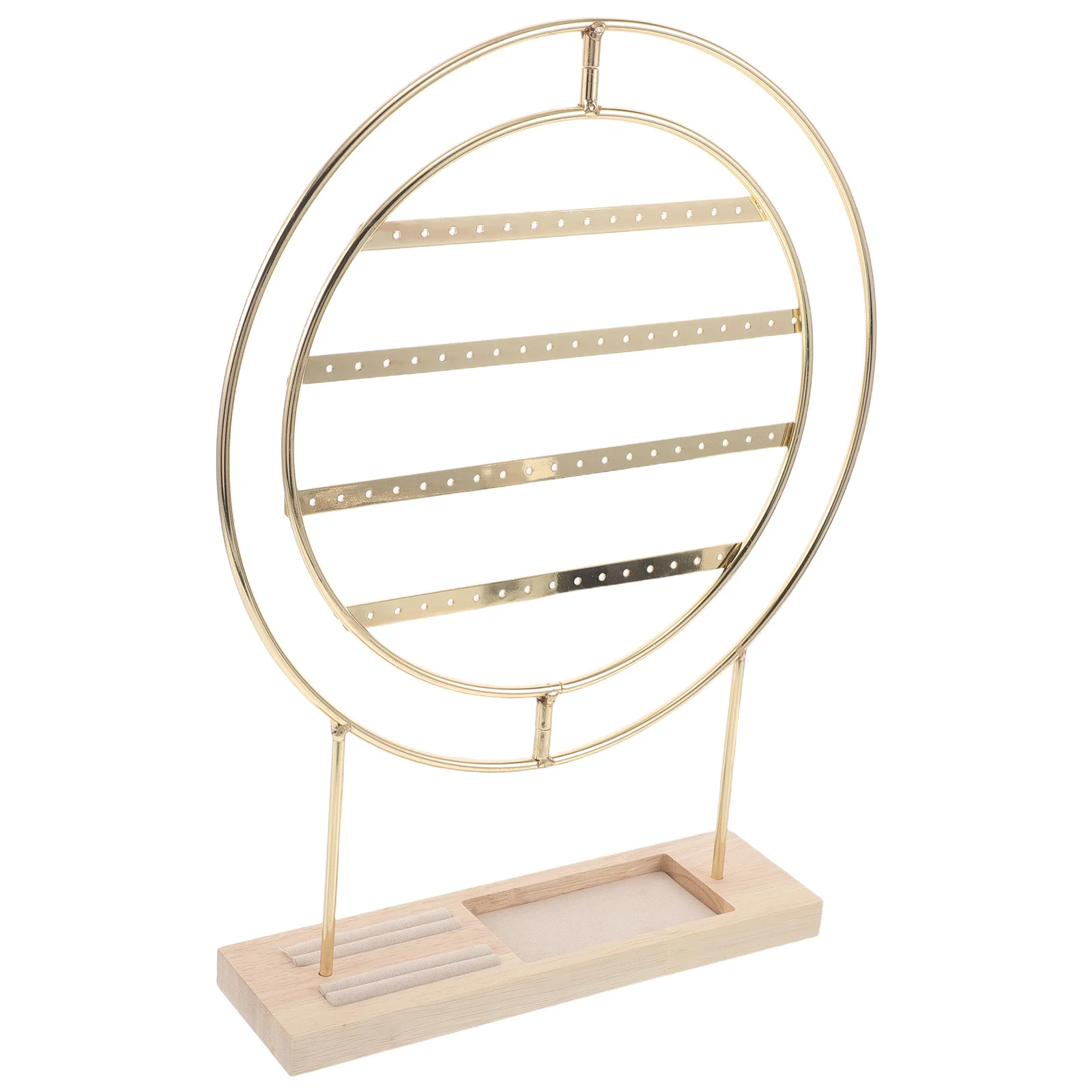 

Rotating Earring Display Stand Multi Tier Metal Organizer Adjustable Jewelry Rack for Women Girls Stud Hanging Jewelry Holder