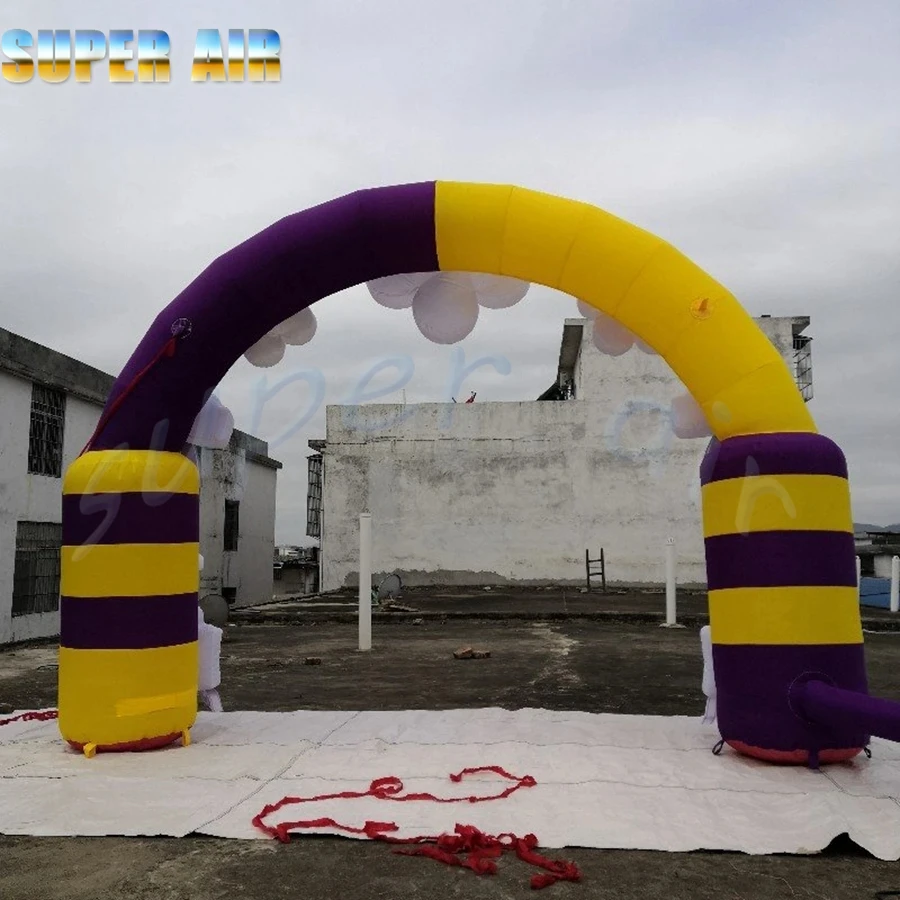 Portable design nice standing inflatable flower arch with custom logo for backdrop decoration