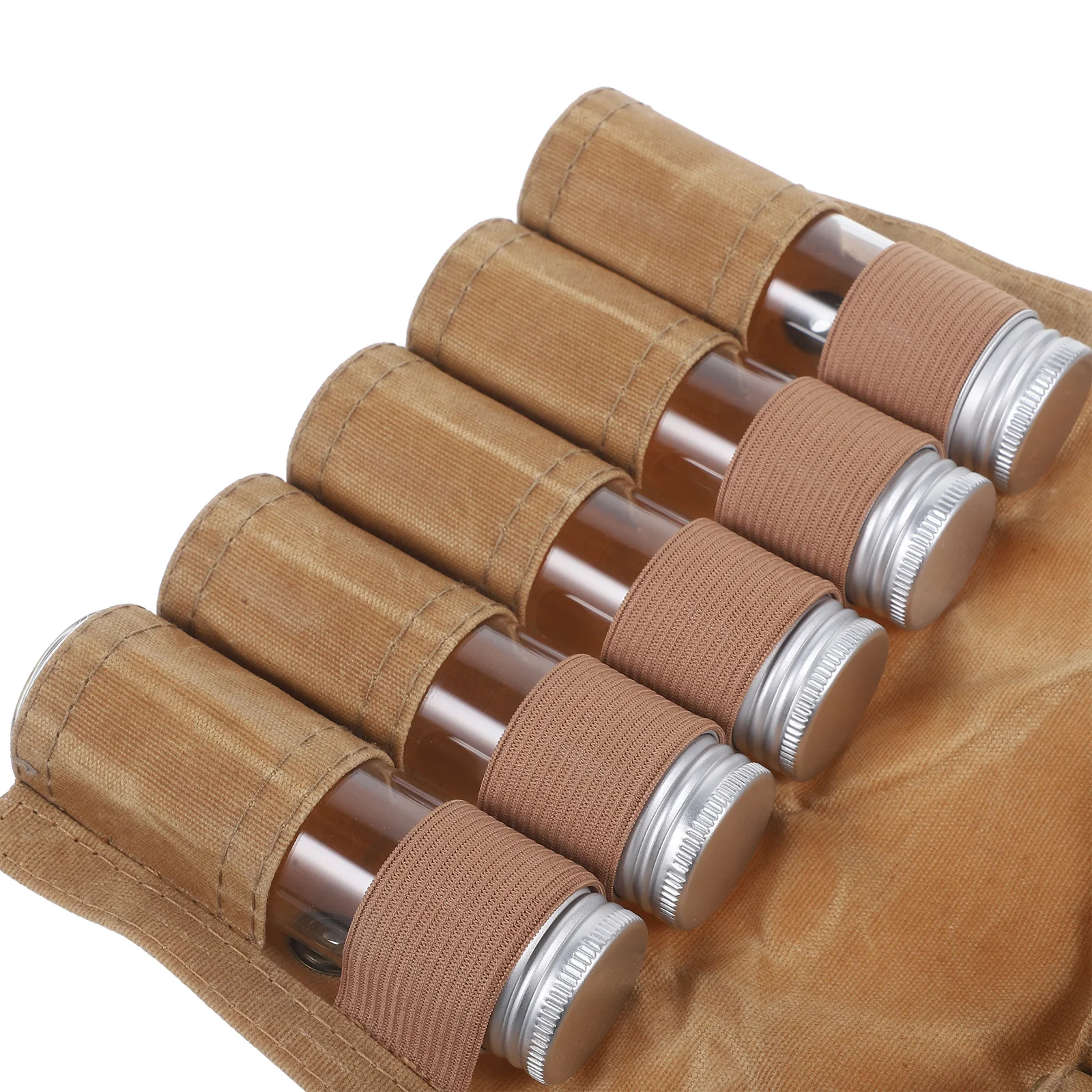 

1Set Portable Mini Spice Bottle Foldable Bag Outdoor Camping Travel Spice Container Holder for Fishing Hiking Picnic