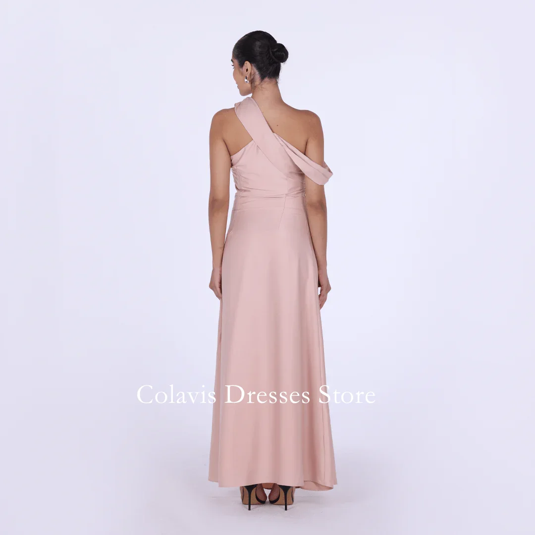 2025 Vestido largo de satén personalizado con un solo hombro, vestidos de fiesta de talla grande, vestido de noche para mujer, vestidos de noche, vestido de fiesta Formal