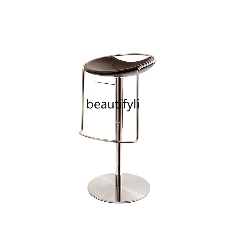 

Household metal stainless steel lifting bar chair high stool can be customized front desk chaircqy