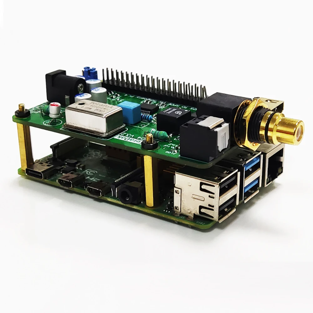 Imagem -02 - Placa de Som de Áudio Digital para Raspberry pi Decodificação Board Raspberry pi 2b 3b 3b Além Disso 4b Dsd64 128 256 512 Wm8804g I2s Óptica Coaxial Hdmi Hifi Dac