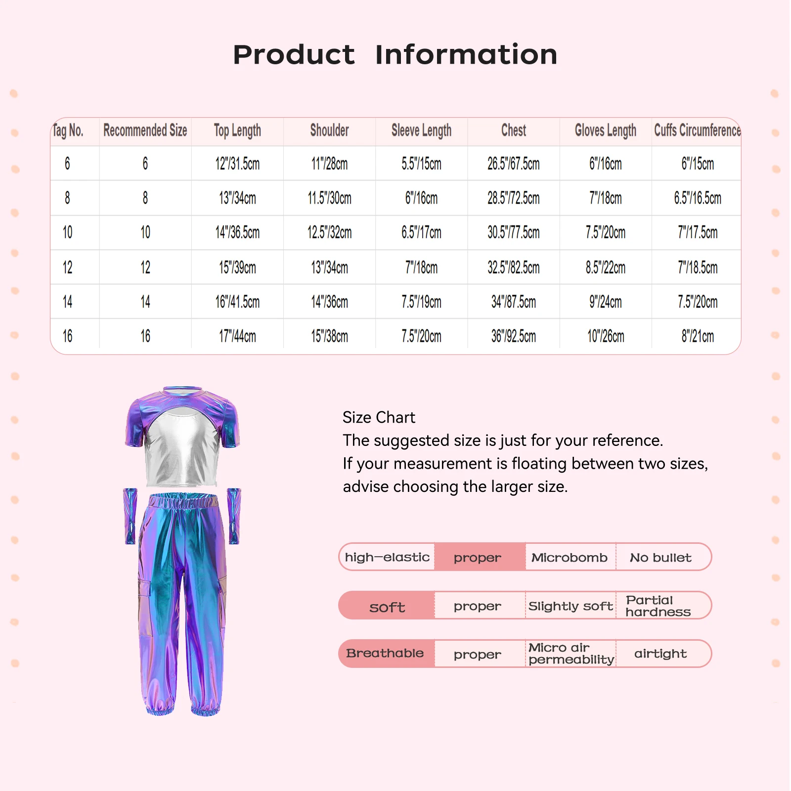 أطفال بنات الهيب هوب ملابس رقص الجاز قصيرة الأكمام انقطاع اللون كتلة معدنية مع قفازات والسراويل البضائع السراويل الزي #5