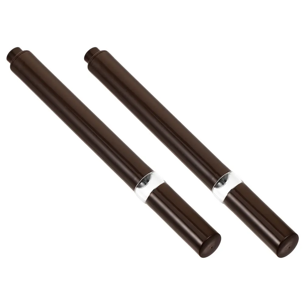 2 قطعة أنبوب ملمع الشفاه القابل لإعادة الملء لون القهوة مع نافذة عرض سعة 2 مللي لزيت البشرة جيل للأظافر تبييض الأسنان المحمولة