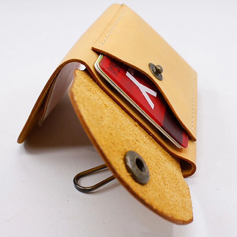 1Set DIY Wallet Card Holder Pattern Hard Kraft Paper Handmade Key Case Leather Template Stencil Sewing Craft 4x24cm