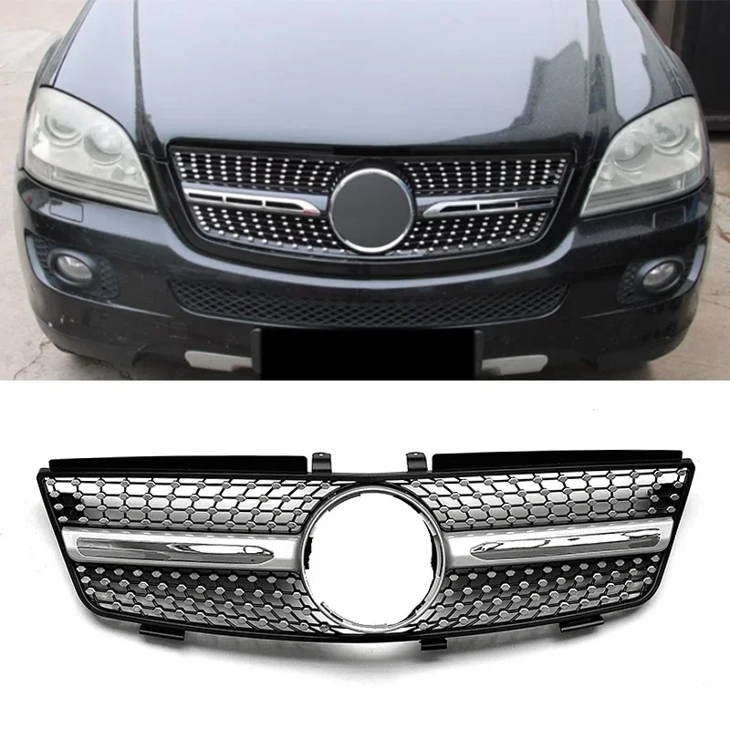 New!Front Grille For Mercedes-Benz W164 ML class ML320 ML350 ML450 ML500 2005-2008 Front Bumper Racing Grill Tuning Accessories