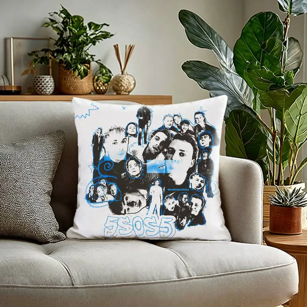 5 S-Seconds of Summers 5-SOS  Pillow Case Sofa Living Room for Bedroom car Headboard Backrest Cushion Square Cushion Nap Time