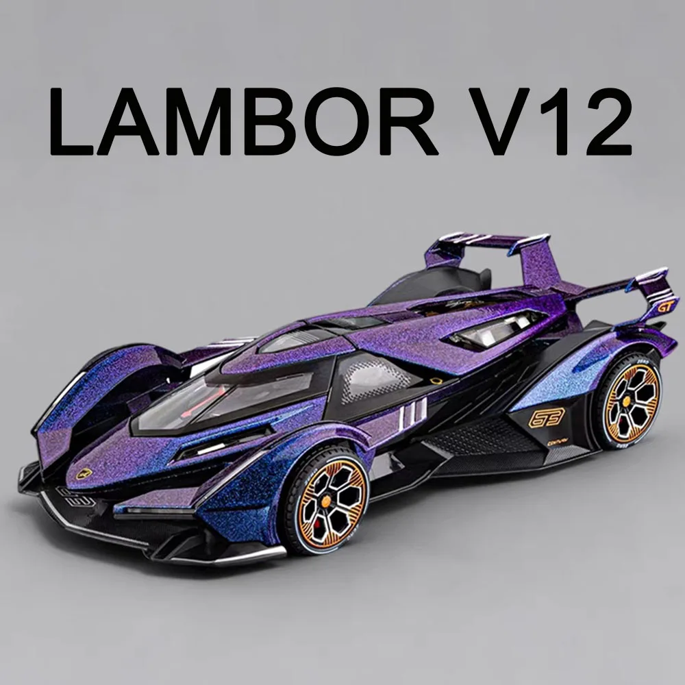 1:24 Lambor V12 Huayra Dinastia Models Cars Toys Alloy Diecast Miniature Sports Car Wheel Pull Back Vehicles Collect Souvenirs