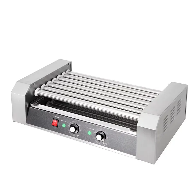 Commercial Electric Automatic Hot Dog Grill with 7 Rollers Hot Dog Making Machine and Sausage Roaster Snack Machine for Sale