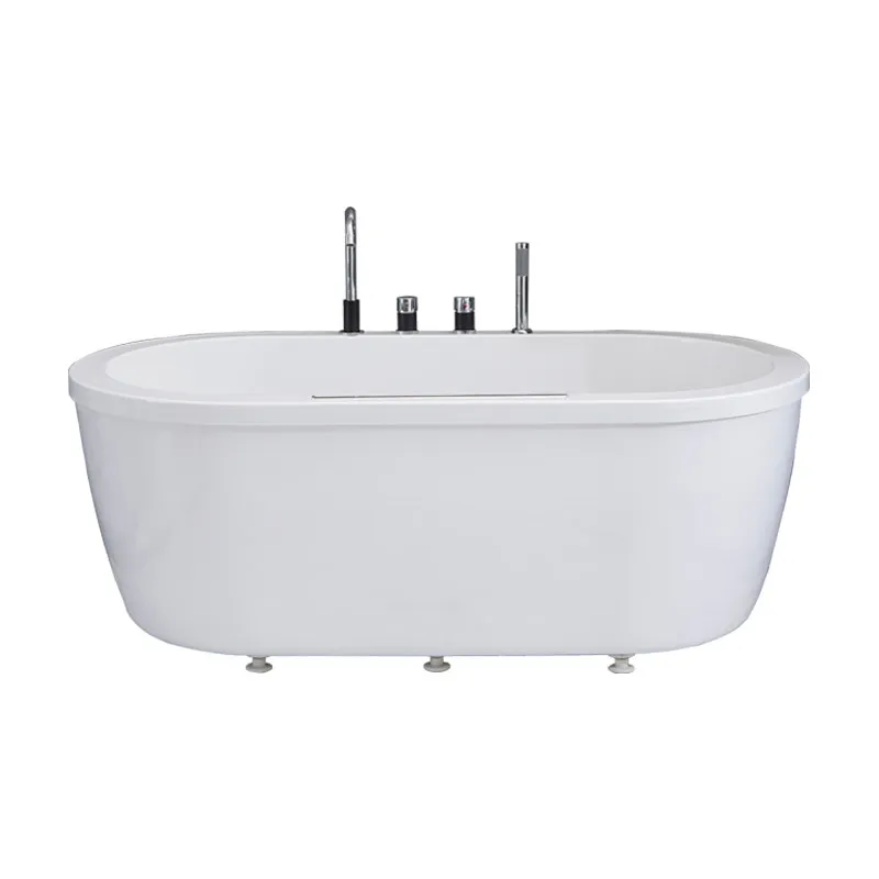For Double-Layer Insulated Acrylic Bathtub, Small Size with Handrails for Home & Guesthouse
