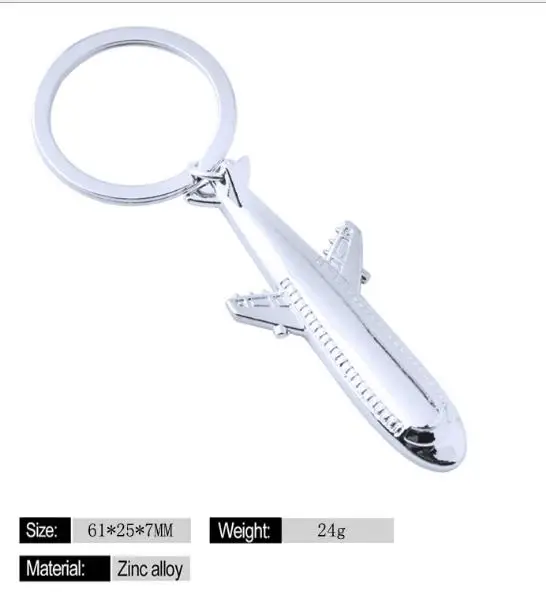 More Metal Plane Keychain Mini Plane Key Chain Aircraft Model Car Key Ring Airplane Party Best Gift Jewelry for Men Women 17035