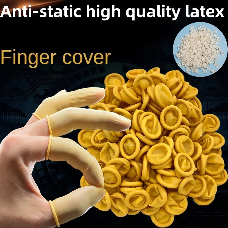 100Pcs Disposable Finger Cots Phone Watch Repair Non-slip Anti-static Latex Finger Cot Fingertip Protector Durable Tool