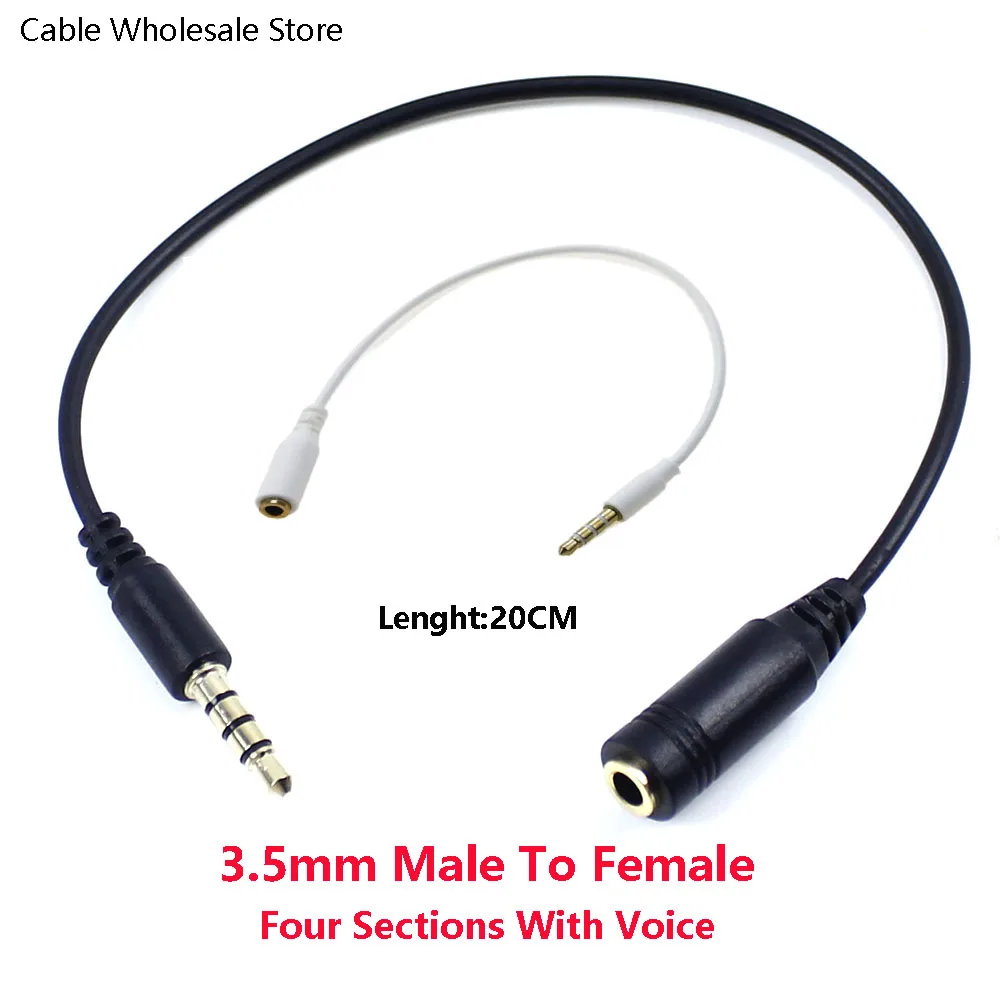 3.5mm Jack Auxiliary Audio male to female Extension Line With Microphone Stereo Compatible Pc Earphones For Huawei Xiaomi Redmi