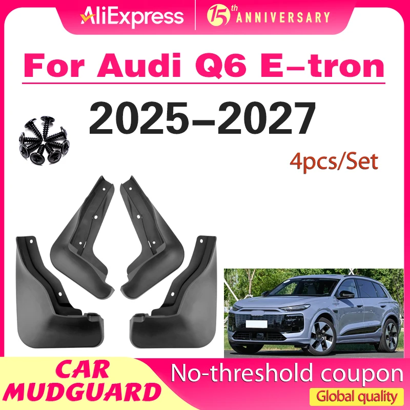 اللوحات الطينية للسيارة أودي Q6 e-tron Sportback 2025 ~ 2027 2026 واقيات الطين واقيات الطين ملحقات جزء الحاجز الأمامي والخلفي