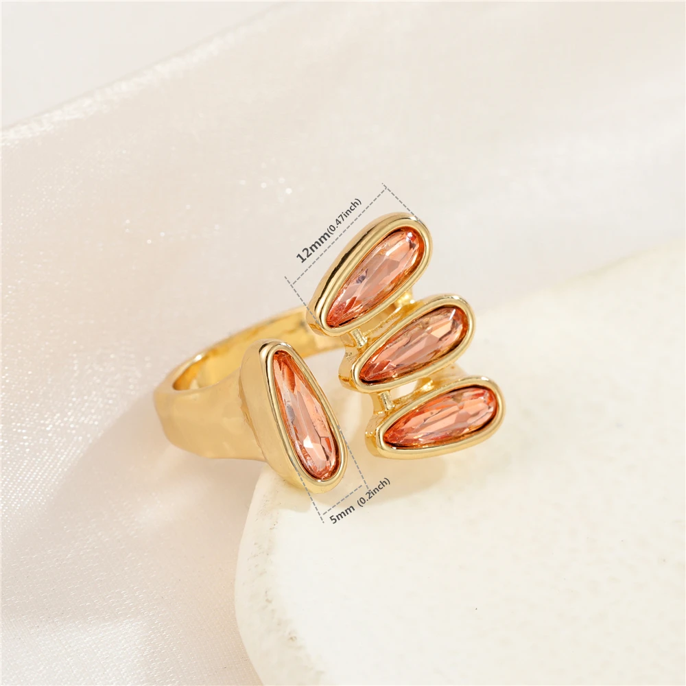 Anslow New Arrival Items Melon Seed Drill Shape Gold Plated Color Opening Size Women Finger Ring Femme Jewelry Accessories Gift