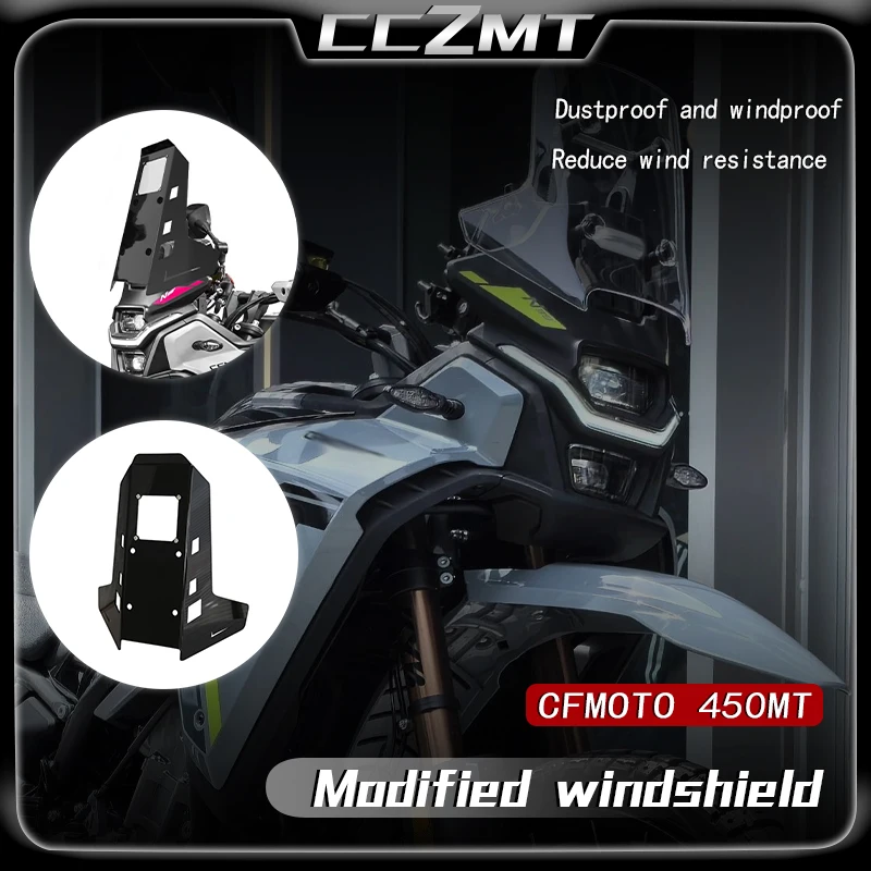 

Motorcycle Screen Windscreen Windshield Deflector Protector Accessories For CFMOTO 450MT 450 MT MT450 450mt 450 mt 2024