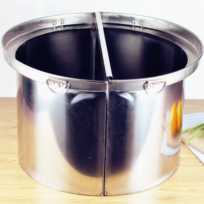 Commercial catering equipment thickened large stainless steel Double-flavor hot pot bucket flat meat