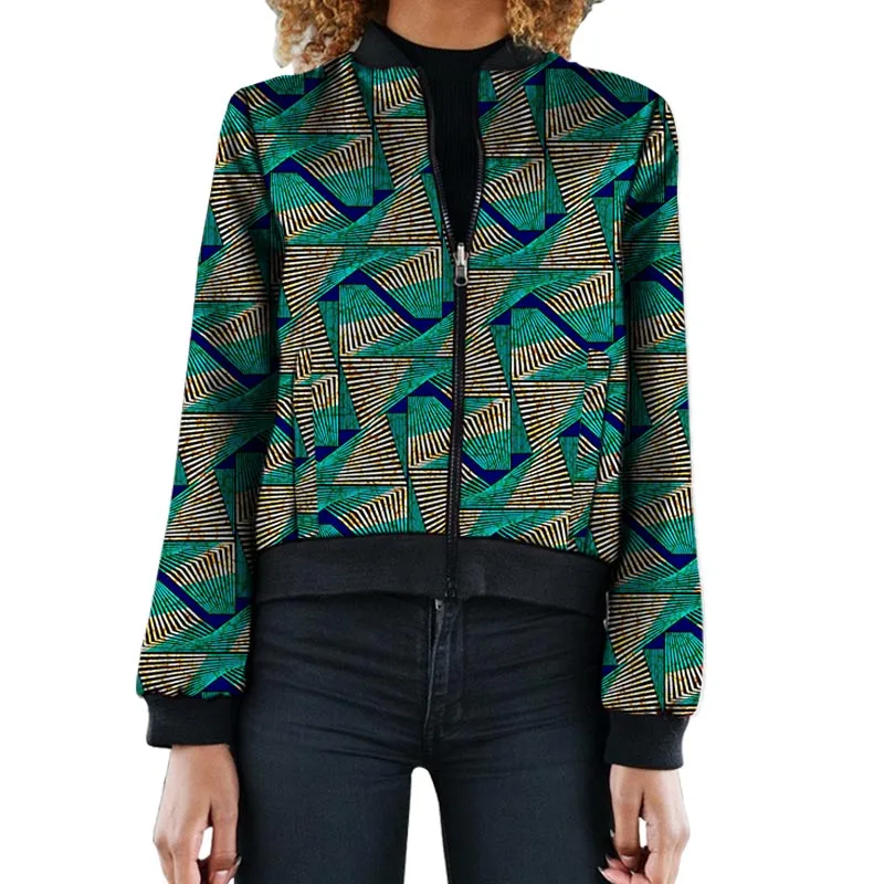 Veste de Baseball de Style National Africain pour Femme Tenue Ankara Imprimée à la Mode, Manteau Bombardier Personnalisé