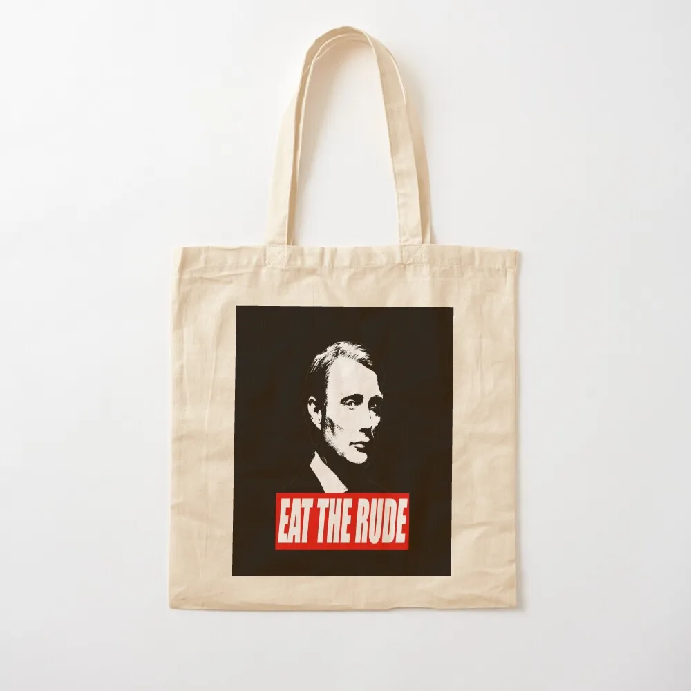 EAT THE RUDE - Hannibal [Dark Background] Tote Bag personalized tote great bag Big bag