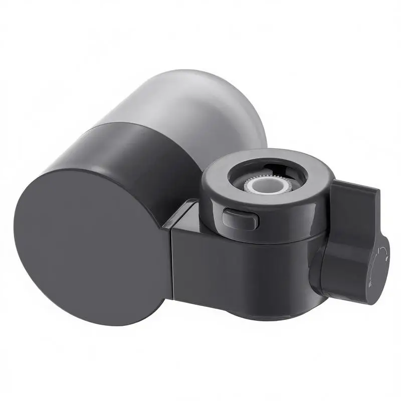 

Faucet Mount Water Filter, Horizontal Water Purifier for Sink Tap, Carbon Fiber Filter, Removes Chlorine Lead with 3 Filters, Fits Most Kitchen or Bathroom Faucets, Gray