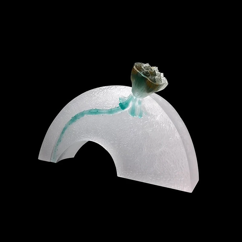 Crafts large-scale production of any shape glazed decoration creative glazed lotus pod ornament glazed gifts
