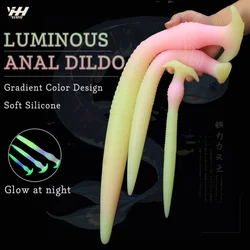 Extra Long Anal Sex Toys 3 Sizes Large Butt Plug Luminous Colourful Sex Tools Adult Long Anus Dildo Vagina Stimulate Sex Shop