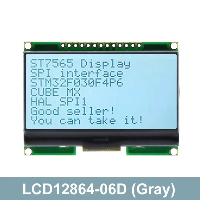 Lcd12864 12864-06D, 12864, LCD Module, COG, With Chinese Font, Dot Matrix Screen, SPI Interface