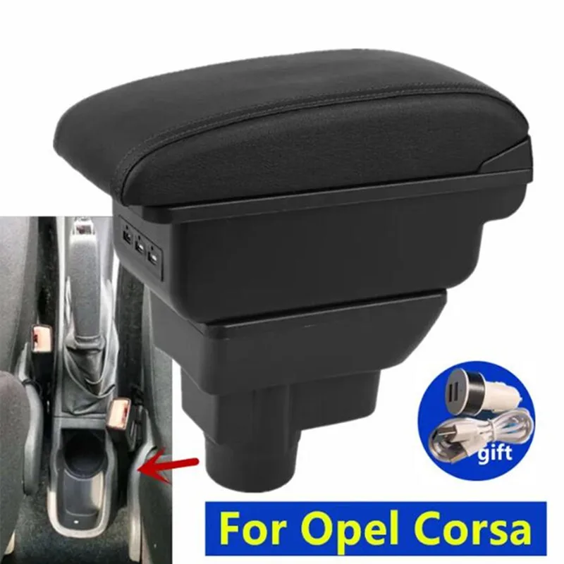 Für Opel Corsa D Armlehne box Für Opel Corsa Auto armlehne rückenlehne Innen teile lagerung box Retrofit teile Auto zubehör