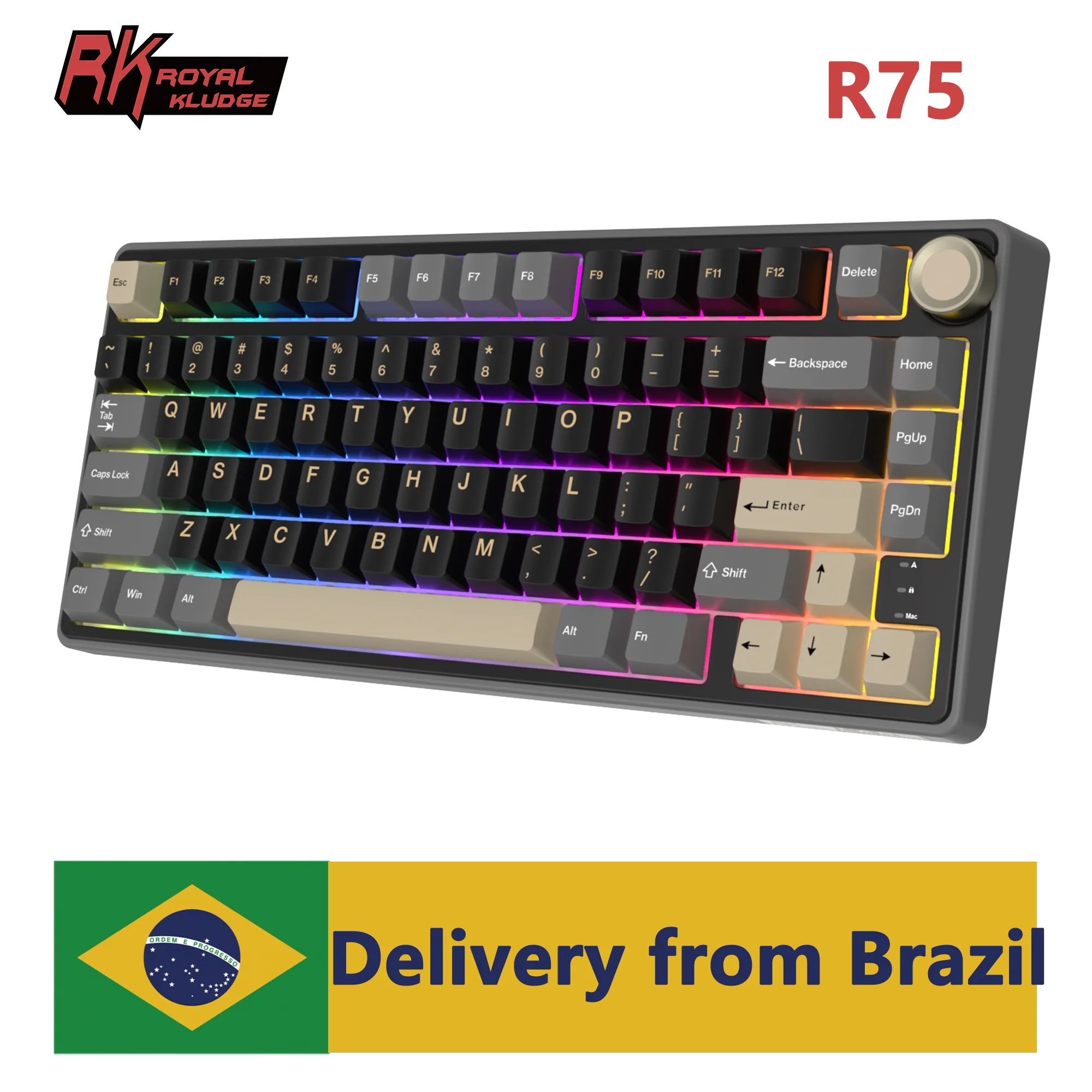 tastiera-meccanica-cablata-r75-brasiliana-portoghese-con-keycaps-pbt-inglese-rgb-hot-swappable-gasket-per-gamer-con-manopola-royal-kludge