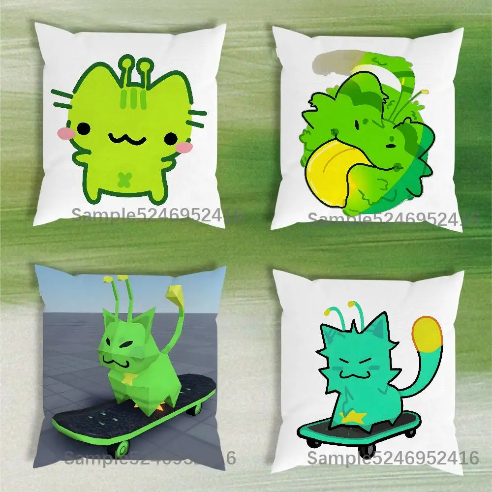 

G-Gnarpy Alien Cat Pillow Case Cover Square Sofa With For Pattern Comfortable Cushion suitable Of Room