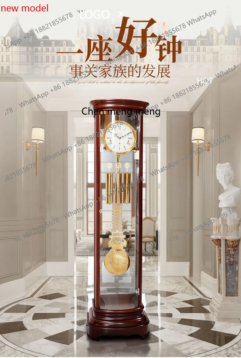 d178 Mechanical floor clock German Helmler Chinese living room home desktop large seat clock European old-fashioned pendulum clo
