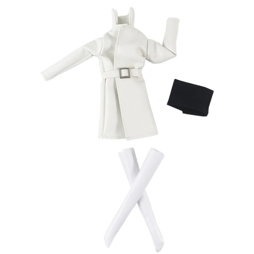 Vêtements en cuir pour poupées BJD, accessoires de haute qualité, robe blanche, jupe longue pour 1/6 BJD Up, jouets de bricolage, 1 ensemble