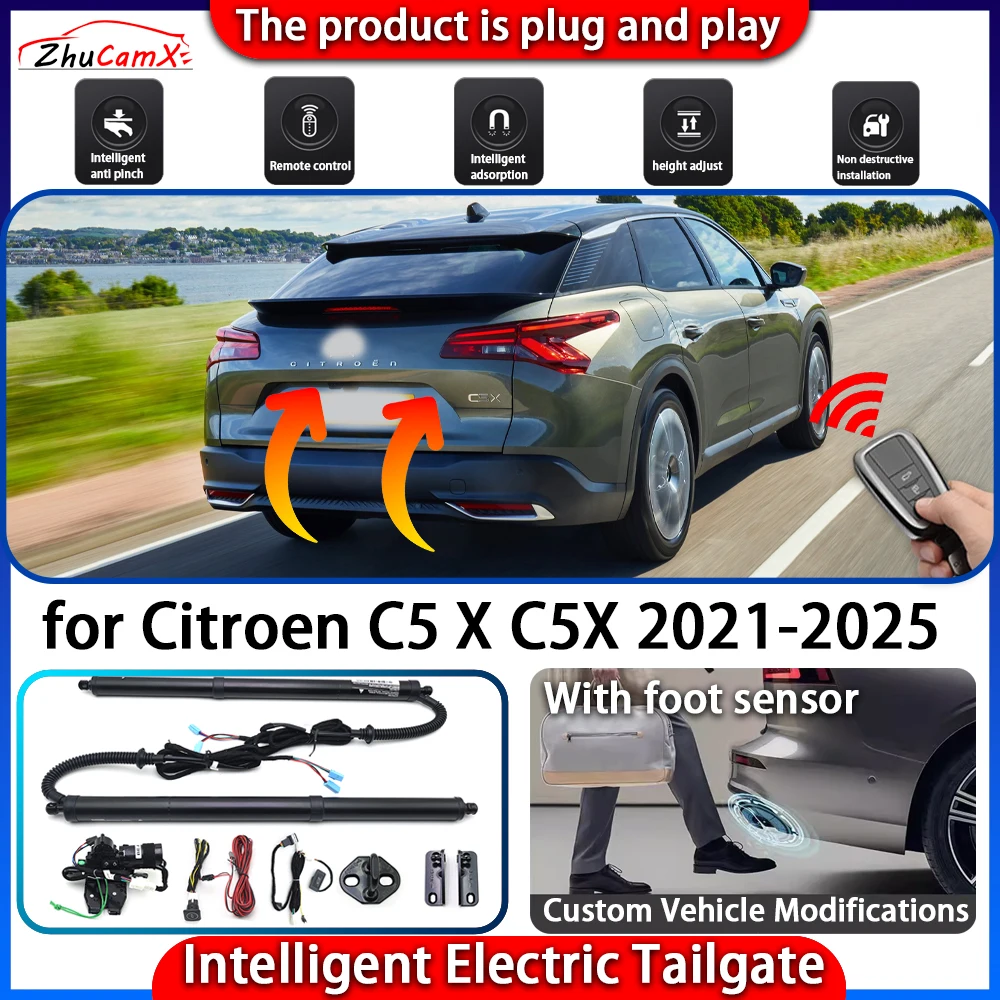 

ZhuCamX Smart Powered Tailgate System for Citroen C5 X C5X 2021-2025 Automatic Intelligent Electric Trunk Lift Control Kit