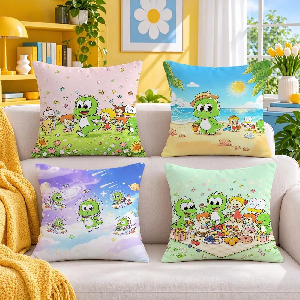 character Dooly Cushion Cover Throw Pillow Short Plush Fresh Bright Cushion for Bedroom Sofa Ornament Present Gift