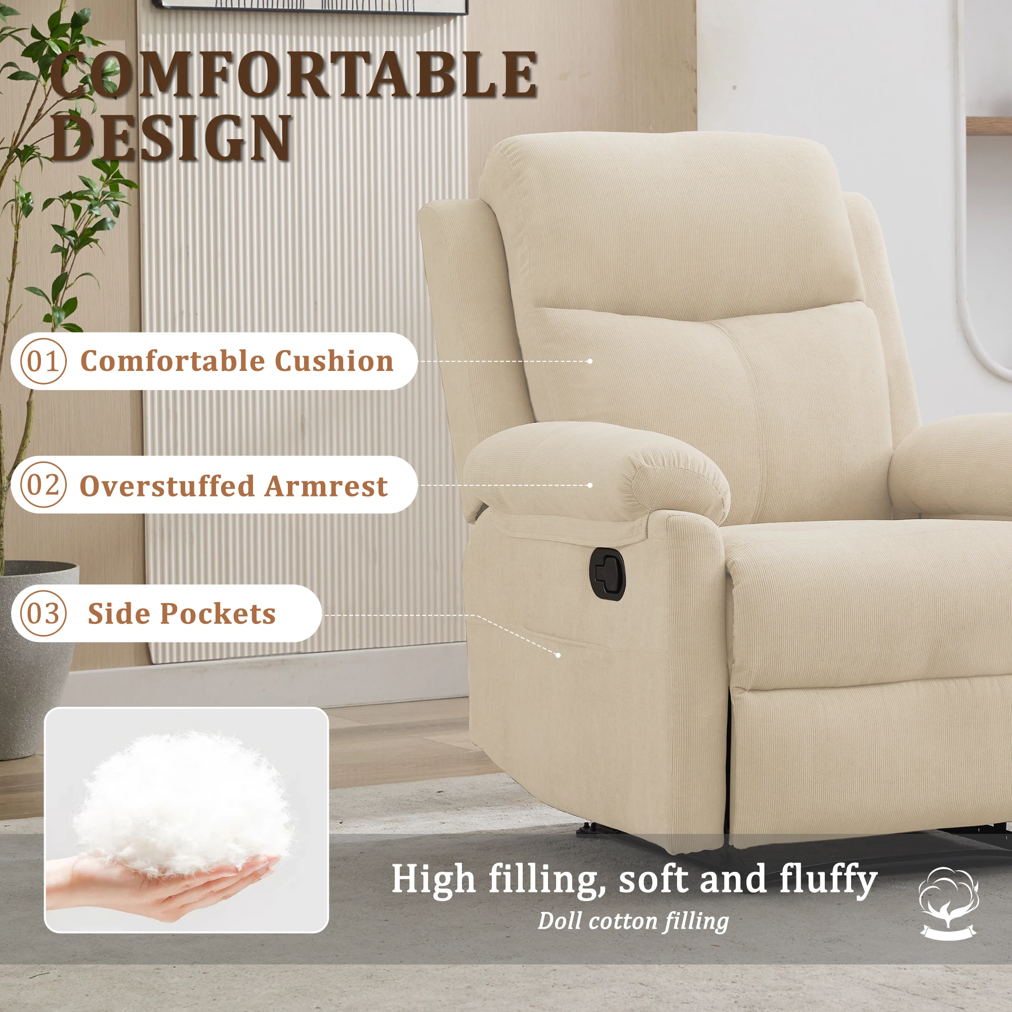 كرسي كورسير صغير يدوي كرسي مريح للمساحات الصغيرة لغرفة المعيشة وغرفة النوم وسلك قصير #5