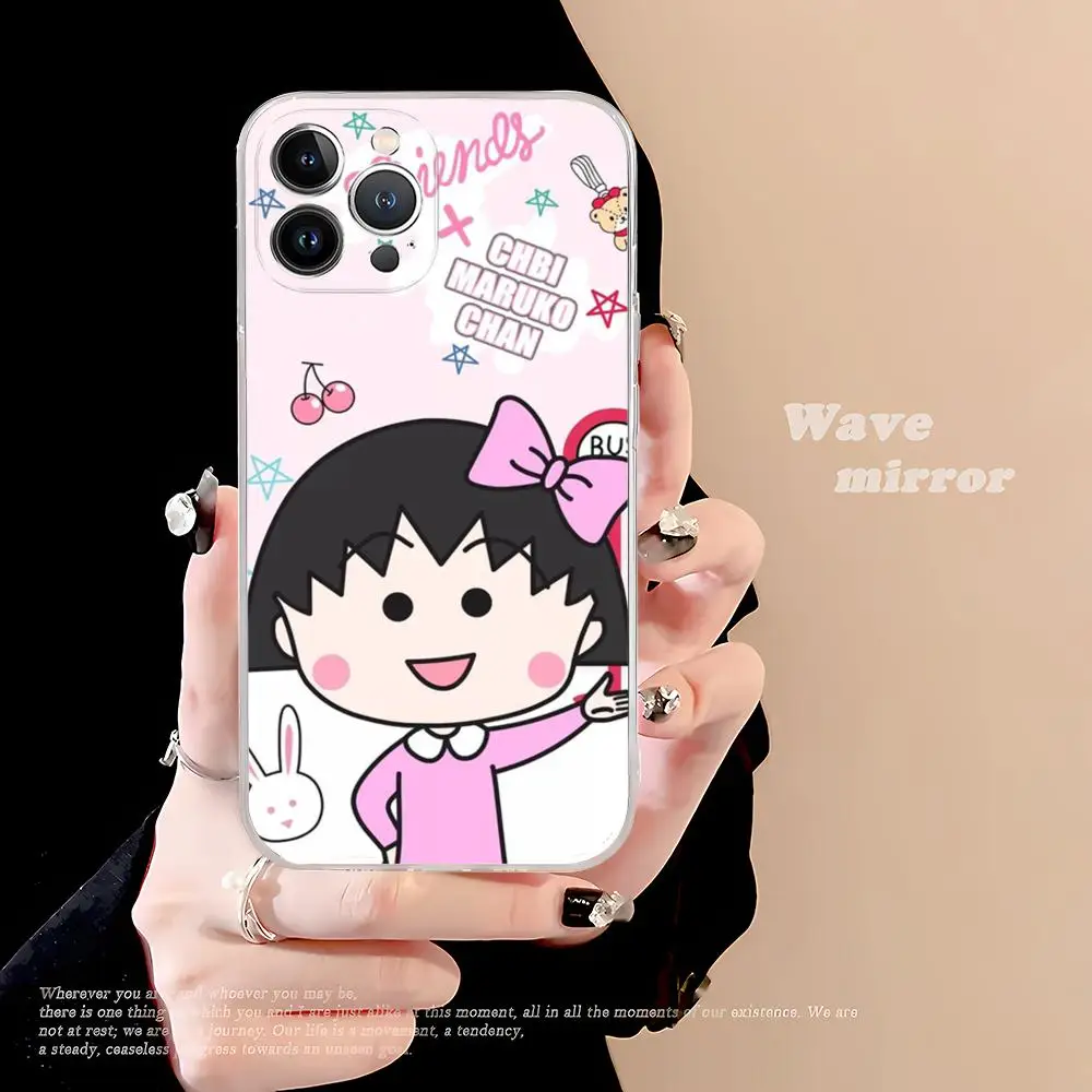 Catoon Chibi Maruko Chan Phone Case For iPhone 15 14 13 12 Mini 11 Pro XS Max X XR SE 6 7 8 Plus Soft Silicone Cover