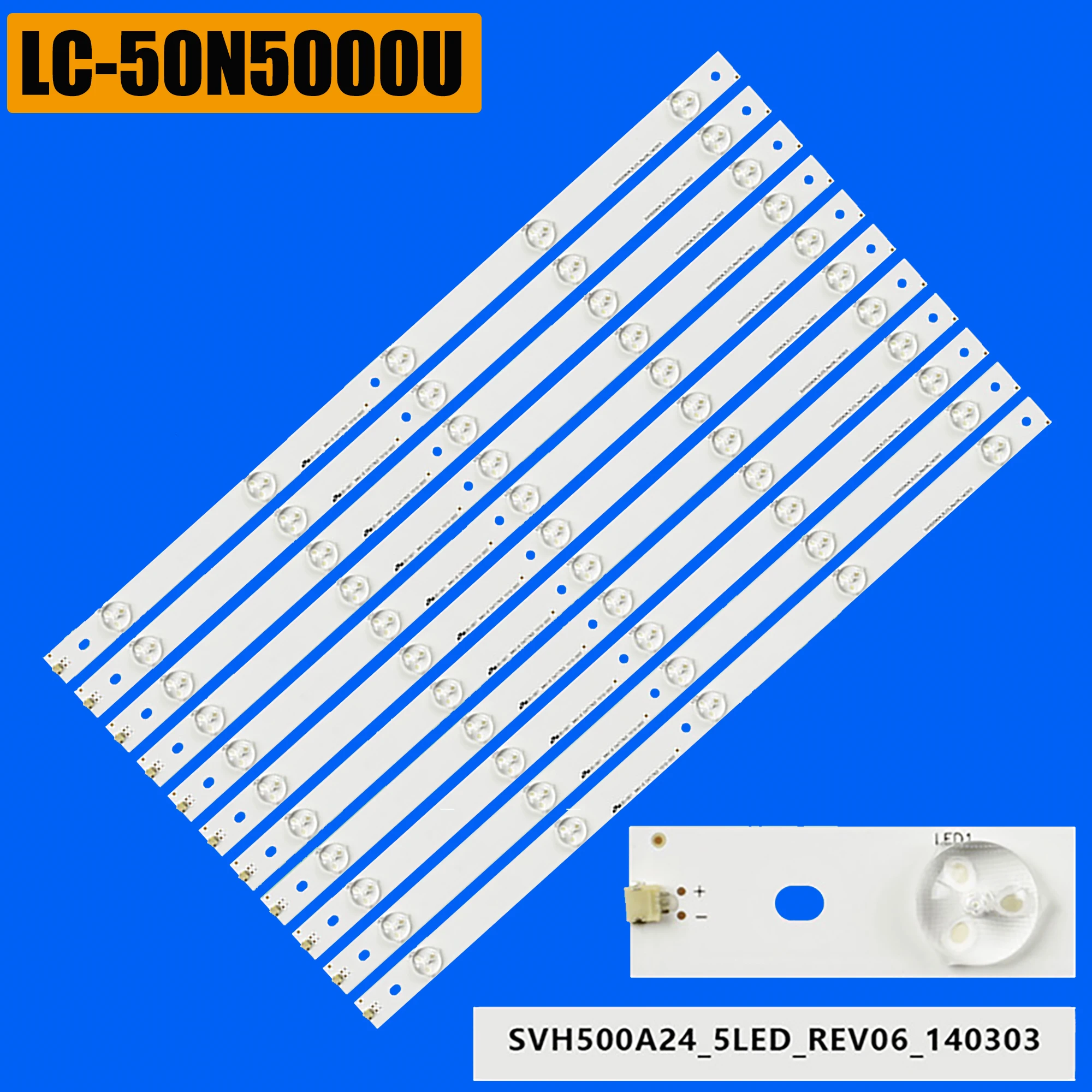 

1/5 Kits LED backlight for HS5004 M302524 LED50EC290N HD500DF-B53-11X5-3030C SVH500A24-5LED-REV06-140303