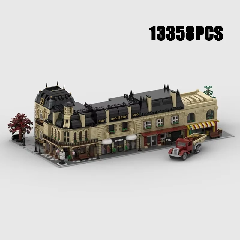 Technical Moc Bricks Retro Street View Model Old Street Modular Building Blocks Gifts Toys For Children DIY Sets Assembling