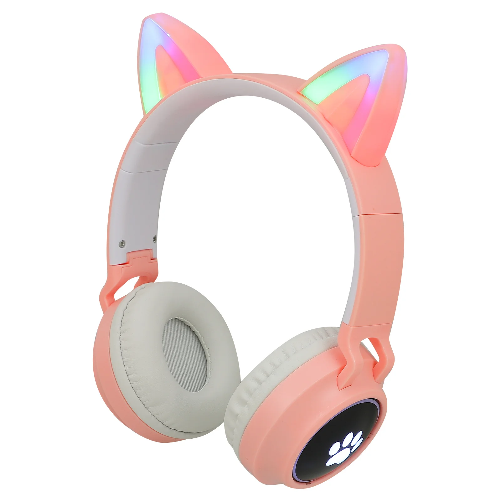 

Cat Ear Headphones Music Headset Wireless Gaming Over Over-the-ear Abs Foldable
