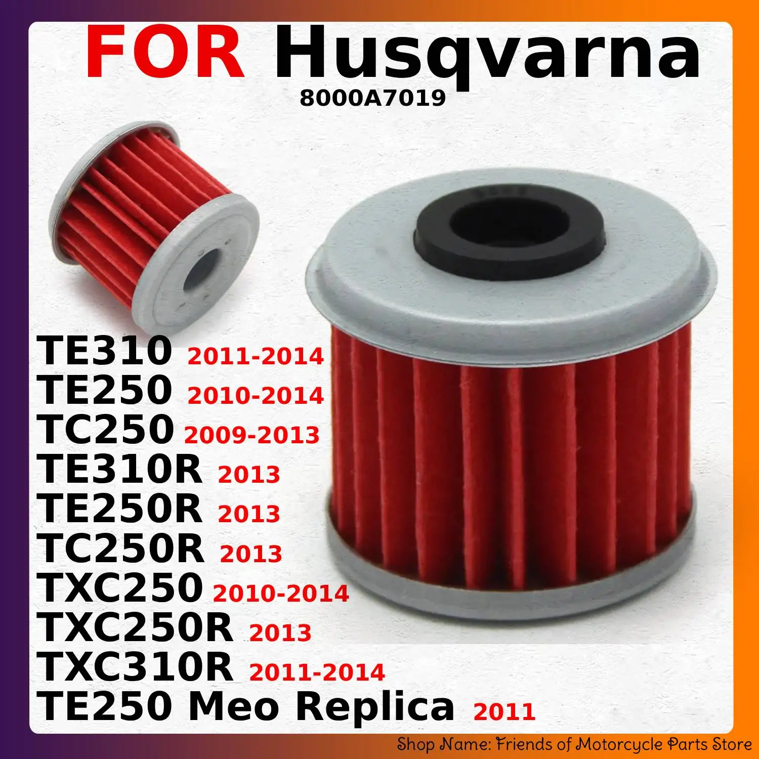 For Husqvarna 8000A7019 Fuel Oil Filter Fits for TE310 TE250 TC250 TE310R TE250R TC250R TXC250 TXC250R TXC310R TE250 Meo Replica
