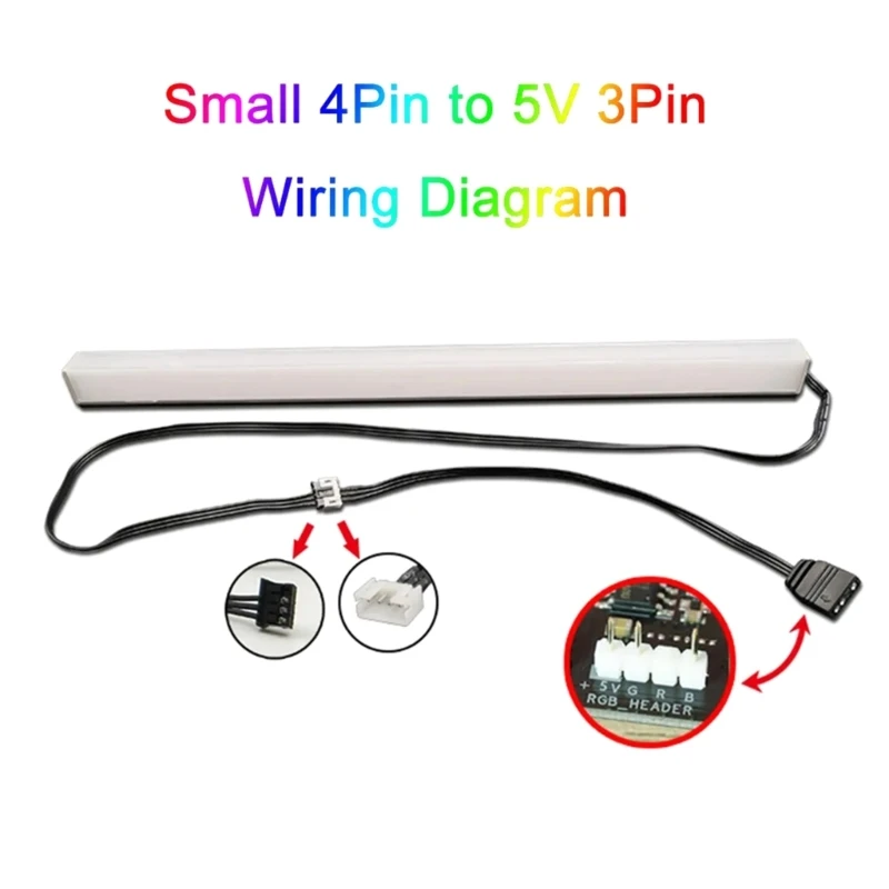 Motherboard ARGB SYNC Splitter 4Pin ARGB to 5V 3Pin ARGB Sync Hub Transfer Extension Cable For Computer Motherboard LX9A