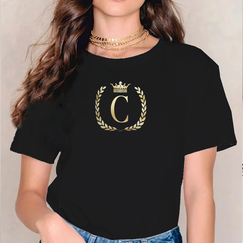 

New Fashion Tshirt Printing Women's Printed Letter T-shirt Casual Short-sleeved P Fashion Top Harajuku Tees M