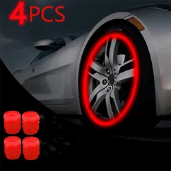 Luminous Valve Caps Fluorescent Red Night Glowing Car for Seat Cupra FR Leon Ibiza Ateca Formentor Born E-Racer Alhambra Tavasca