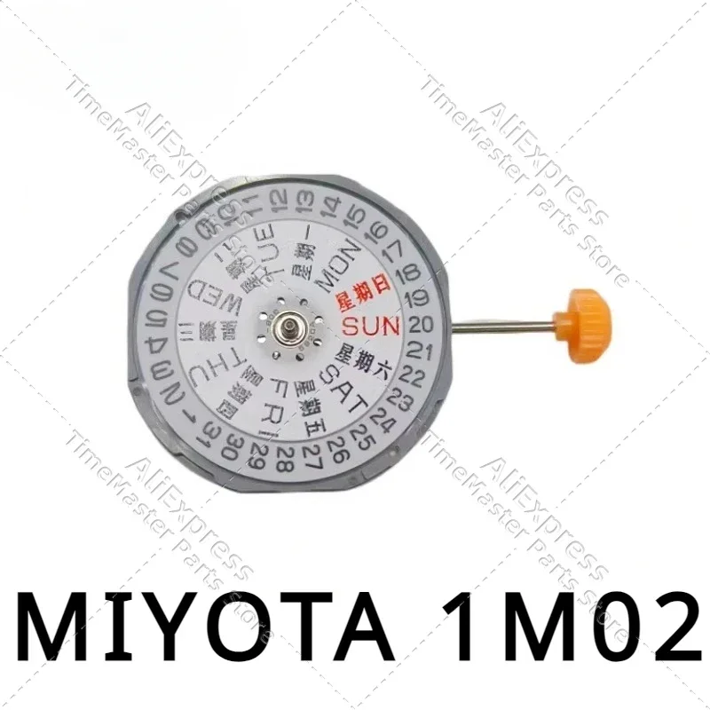 Aksesori mousif jam tangan gerakan kuarsa tiga jarum gerakan kalender ganda MIYOTA 1M02 asli baru