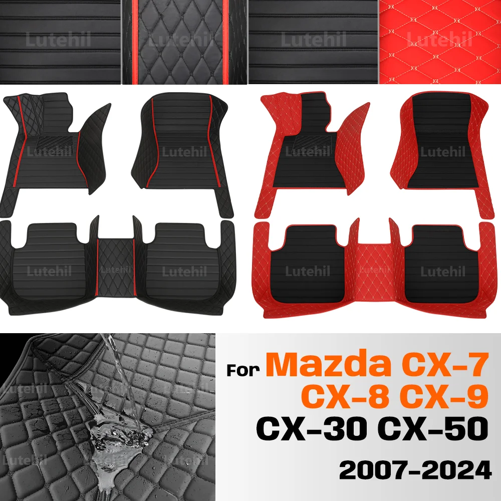 

For Mazda CX-7 CX-8 CX-9 CX-30 CX-50 2007-2024 Custom Car Floor Mats Cover Interior Details Accessories Protective Pad