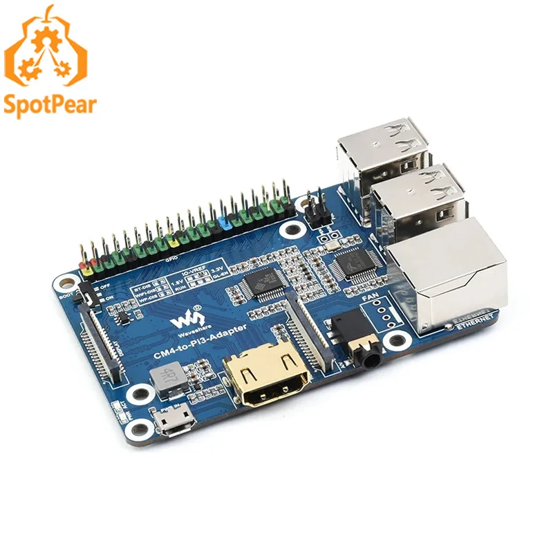 

Raspberry Pi CM4 to 3B 4B Adapter expansion board Compute module 4 IO Board Compatible with Pi3 Size